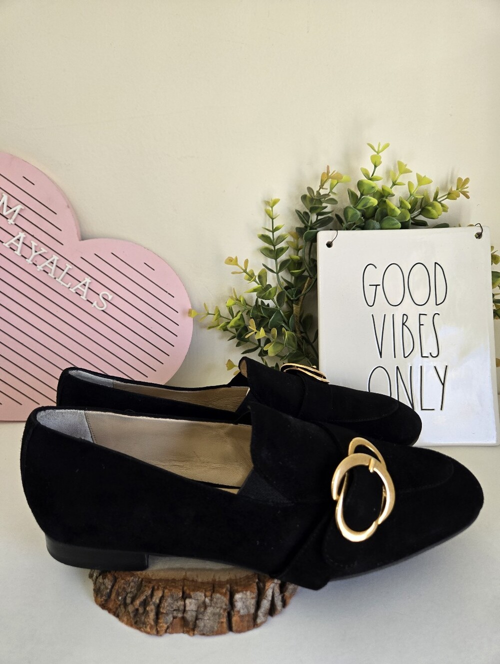 Ron White Kianna Weatherproof Suede Loafers Black Size 8 US (EU 38.5) Women's